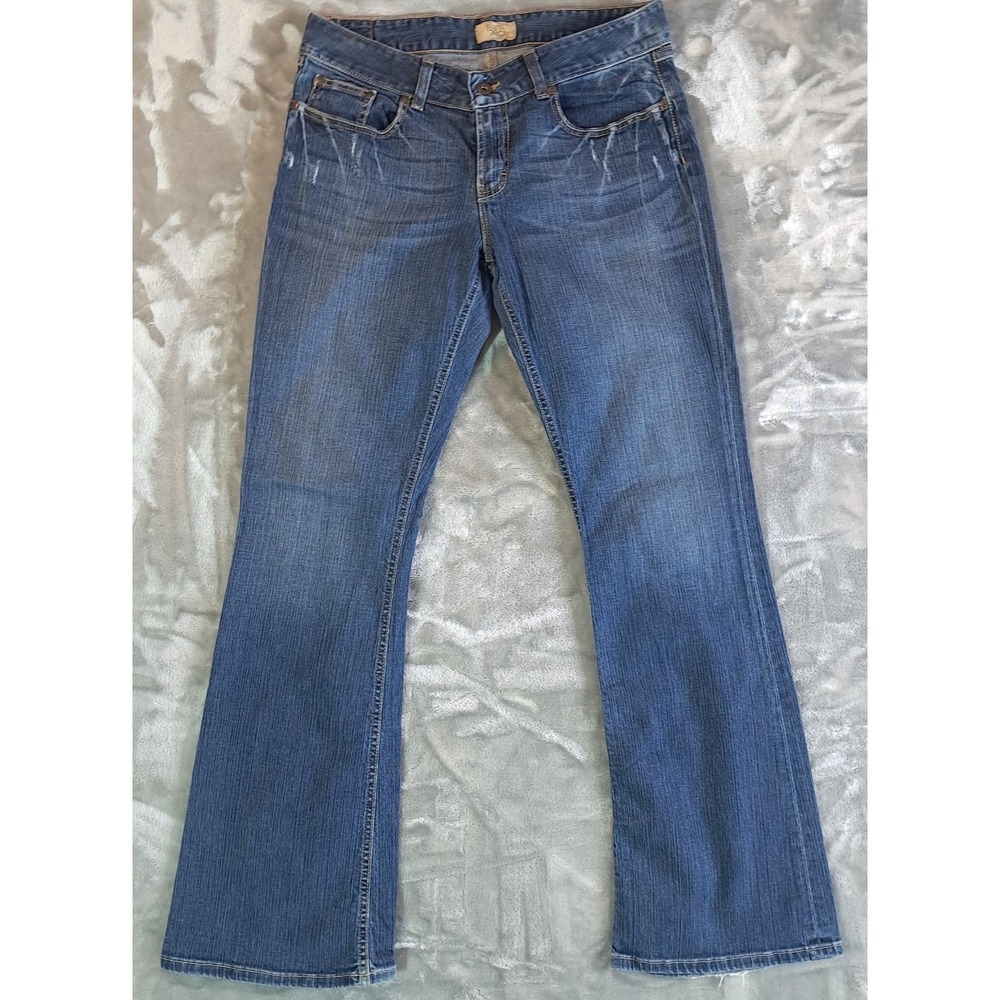 BKE Culture Bootcut Jeans Womens 31x33.5 Blue Distressed Stretch Denim BKL2037L